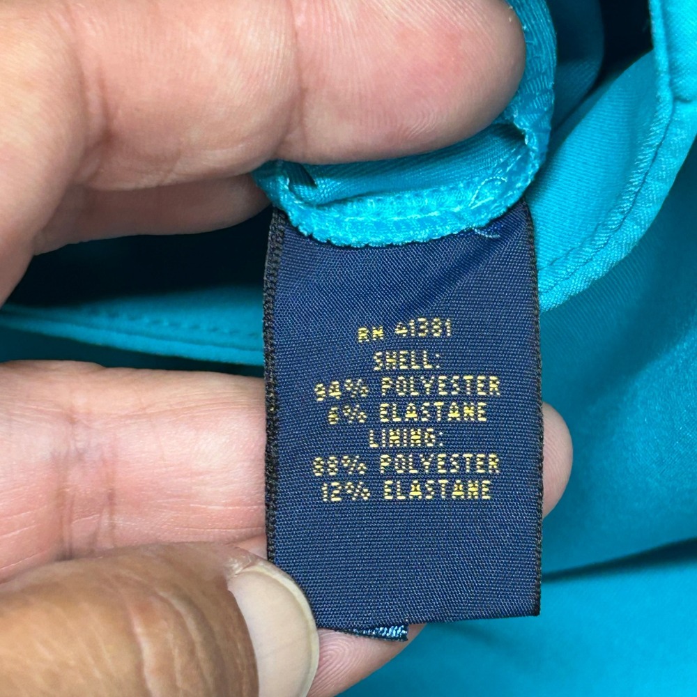 Polo Golf‎ Ralph Lauren Womens Turquoise Blue Performance Skort Size 6 Side Zip - Picture 10 of 14